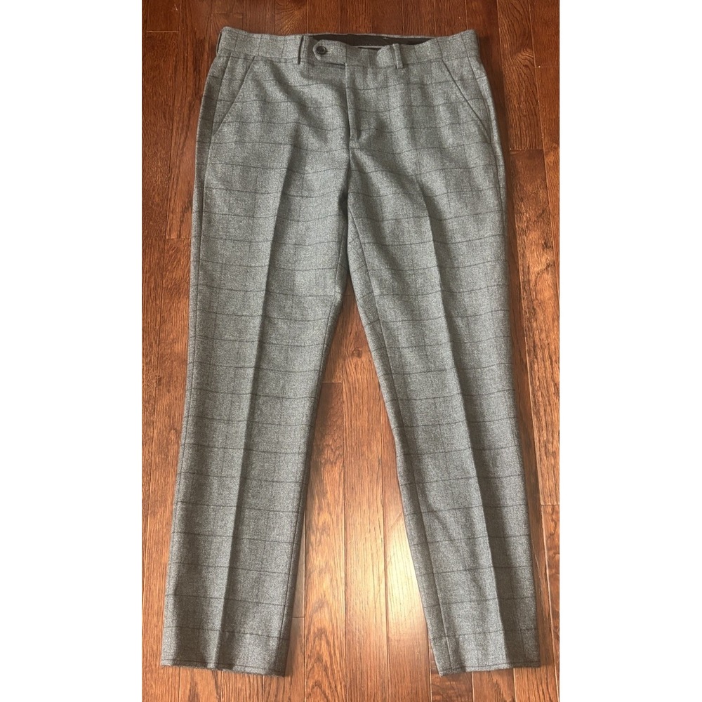 JACK SPADE 32x30 Gray Check Wool Pants Trousers NWOT